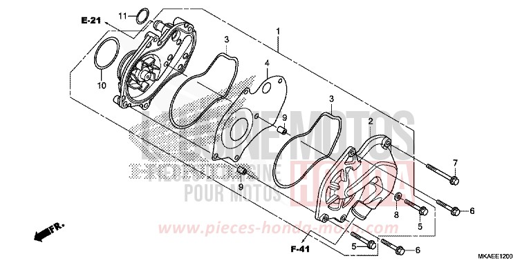 WASSERPUMPE von Integra 750 MAT ALPHA SILVER METALLIC (NHB73) von 2019